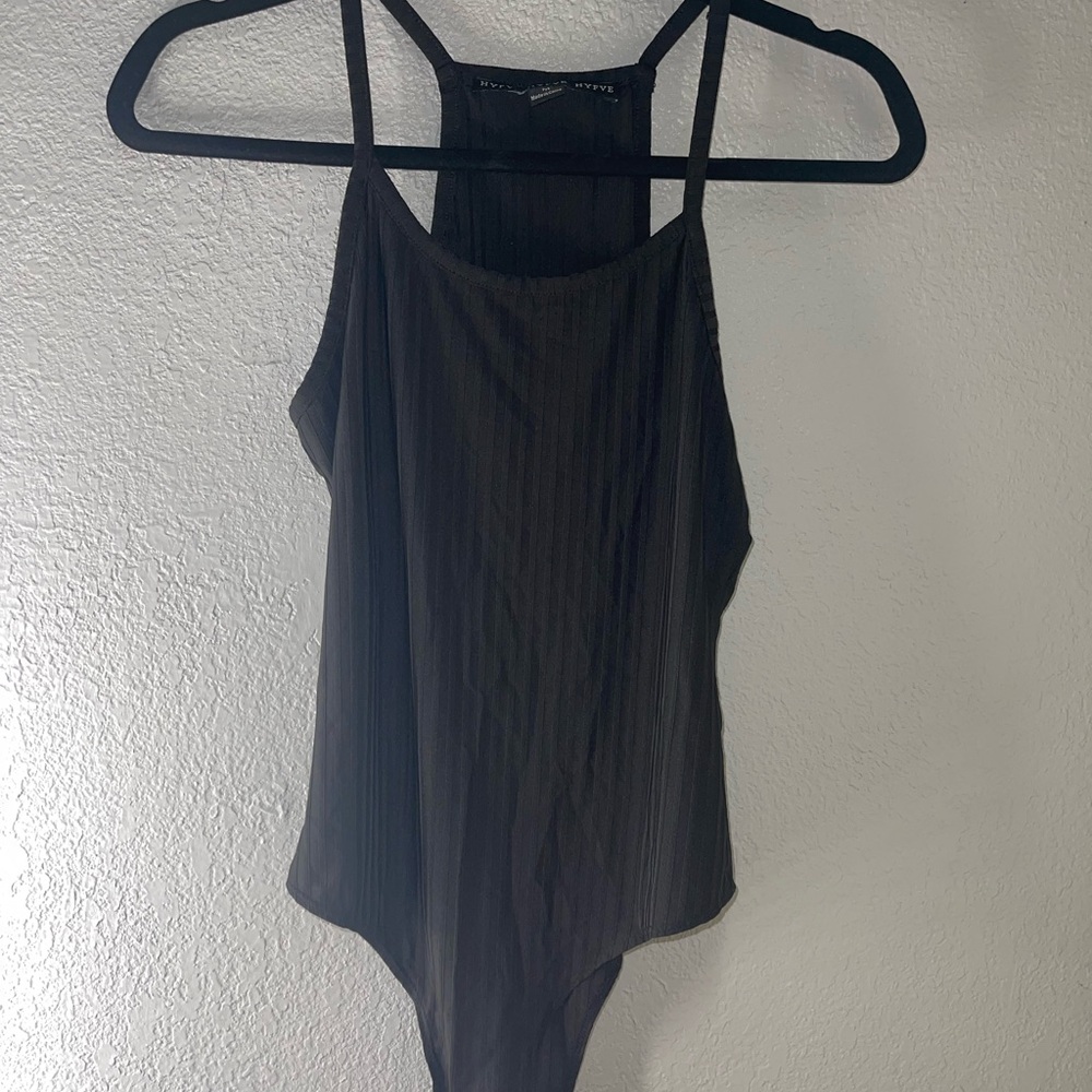 HYFVE Black Ribbed Bodysuit